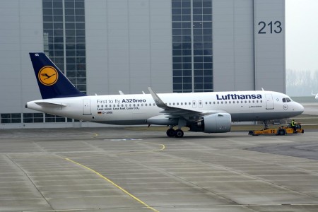 Lufthansa ha sido la primera aerolínea en aceptar la entrega de un Airbus A320neo.