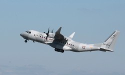 MexicoC295W El primero de los Airbus Defense and Space C295 de la Marina de México con winglets durante uno de sus vuelos de prueba en Sevilla.