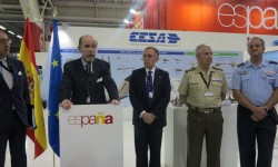 Pedro Argüelles Le Bourget 2015 Pedro Argüelles destacó el esfuerzo que hace la industria aeroespacial española para estar presente cada dos años en Le Bourget.