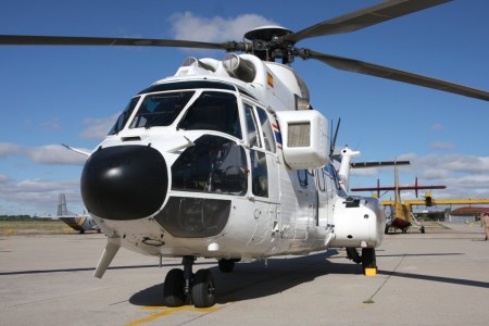 Helicóptero AS332 del 403 Escuadrón.