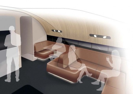 Así será el área de descanso para los pasajeros de business de los A380 de Qantas.