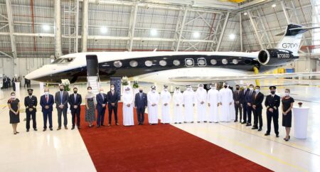 Los máximos dirigentes aeronáuticos de Qatar pudieron visitar la próxima incorporación a la flota de Qatar Executive.