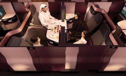 Qatar Qsuites Cuatro asientos