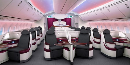 Clase ejecutiva del Boeing 787 de Qatar Airways