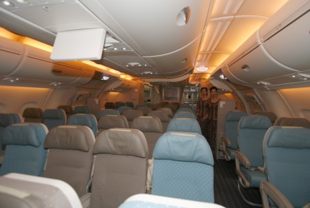 Interior del A380 de Singapore Airlines