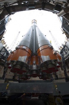 El cohete Soyuz con el Sentinel 1B.