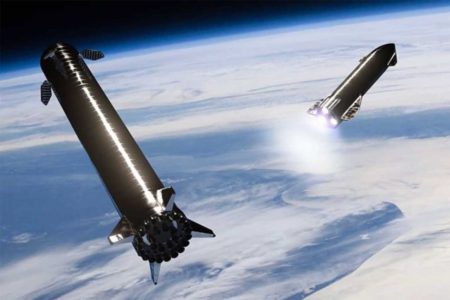 El cohete Space X Super Heavy, de 62 metros de altura, también está diseñado para ser reutilizable.
