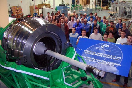 Modulo de la turbina de baja presión del Rolls-Royce Trent 900.