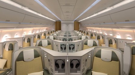 Asientos de clase business en el Boeing 787 de Vietnam Airlines.