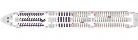 Plano de asientos del Boeing 787-9 de Virgin Atlantic.