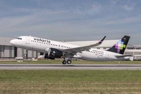 El primer A320neo de Aercap/Volaris hizo su primer vuelo el 25 de agosto desde Finkenwerder.