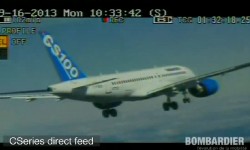 ceseries03 Seis meses después de su rollout, el Bombardier CSeries vuela por primera vez.