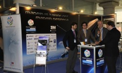 clusterMadrid Stand del Cluster Aeroespacial de Madrid en la feria Aerodays.