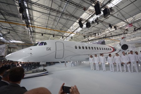 El nuevo Dassault Falcon 5X puede competir con aviones como el Gulfstream 650.