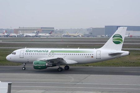 Germania tenía un contrato con Airbus para el traslado diario entre Toulouse y Hamburgo (Finkenwerder) de trabajadores de esta.