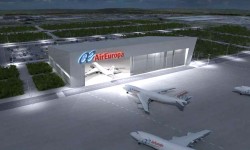 hangar Air Europa Madrid Barajas Imagen facilitada por Eurofinsa con el aspecto que tendrá el nuevo hangar de Air Europa en Madrid.