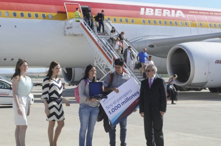 Pasajero 1000 millones del aeropuerto de Madrid Barajas