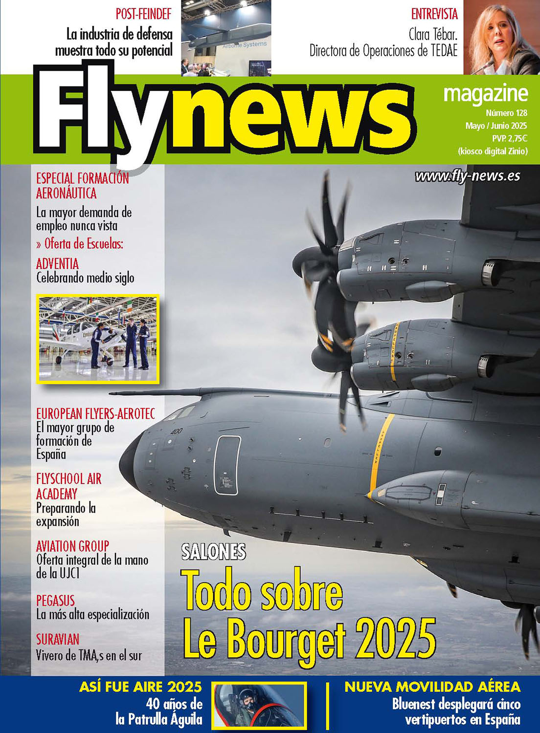 Portada del número 128 de Fly News.