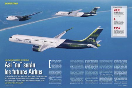 Airbus apuesta por el hidrógeno como fuente de energía para los avkiones del futuro.