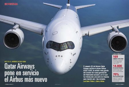 El A350-1000 es la versión más grande de este bimotor europeo.