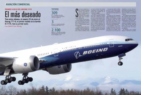 El Boeing 777-9 logró, tras dos intentos fallidos por culpa del viento realizar su primer vuelo.