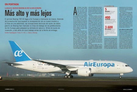 El primer Boeing 787 de Air Europa se prepara para despegar de Portland  hacia Charleston tras ser pintado.