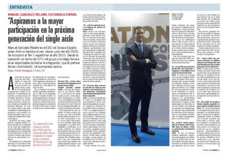 Manuel González Relaño, consejero delegado de Sonaca España.