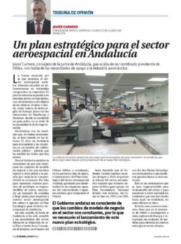 Este mes firma nuestra tribuna el consejero de Empleo, Empresa y Comercio de la Junta de Andalucía.