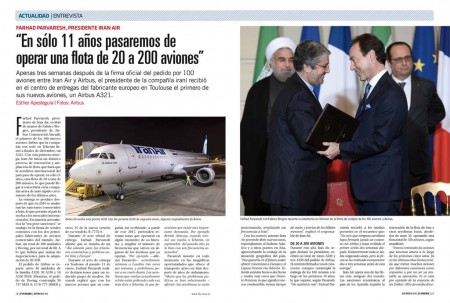 Hemos estado con el presidente de Iran Air con motivo de la entrega a esta aerolínea de su primer Airbus A321.