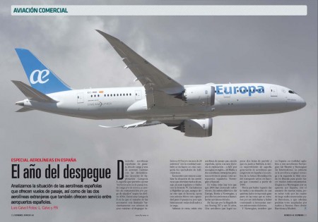 El Boeing 787 de Air Europa, del que la aerolínea ya tiene cinco, es el más moderno avión en servicio en España.