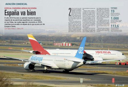 2020 parece que será un buen año para el transporte aéreo en España, a la espera de la operación de compra dde Air Europa por Iberia.