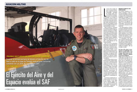 El comandante Luis Torres del CLAEX nos explica las ýultimas pruebas con SAF.