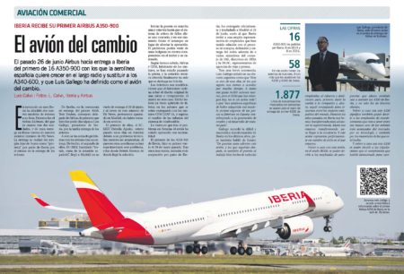 El Airbus A350 está llamado a sustituir en Iberia a los últimos cuatrimotores, los A340.