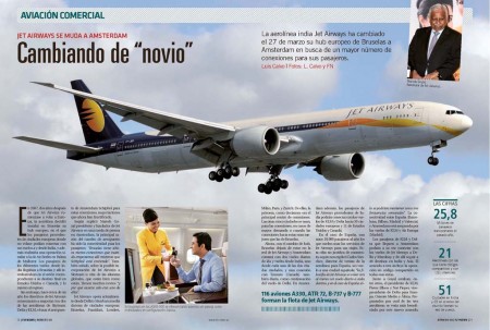 Jet Airways vuela a Europa con Boeing 777 y Airbus A330.