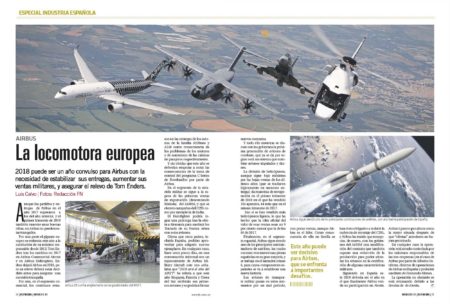 Airbus sigue siendo el principal origen de los ingresos de la industria aeronáutica española.