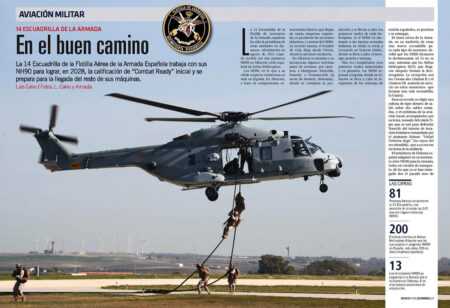 la Décimocuarta Escuadrila está en pleno proceso para ser declaada operativa con sus NH90.