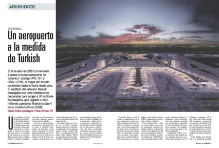 El nuevo aeropuerto de Estamul está a 40 km de la ciudad y llegará a ocupar más de 3 milloes de metros cuadrados, más de dos veces Barajas.