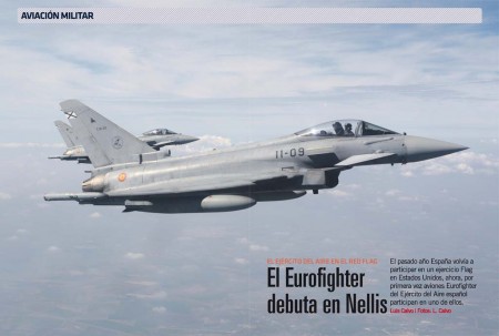 Las Alas 11 y 14 con sus Eurofighter están en la base de Nellis participando en los ejercicios Red Flag.