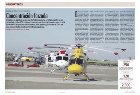 El sector de los helicópteros en España depende en gran medida de los contratos para la lucha contra los incendios forestales.