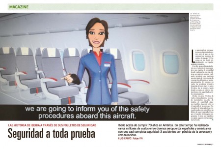 Repasamos los setenta años de Iberia en Latinoamérica a través de algunas de las tarjetas de seguridad de la aerolínea.