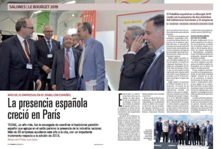 35 empresas formaron el pabellón español organizado por TEDAE en el salón de Le Bourget.