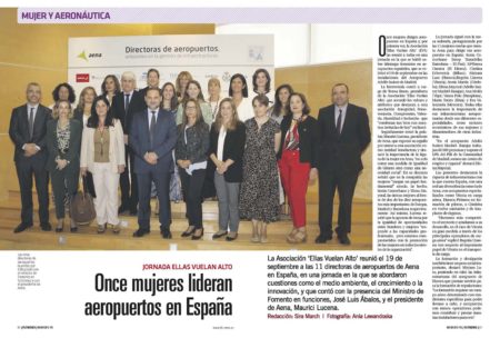 Once mujeres al frente de aeropuertos españoles de la red de Aena.