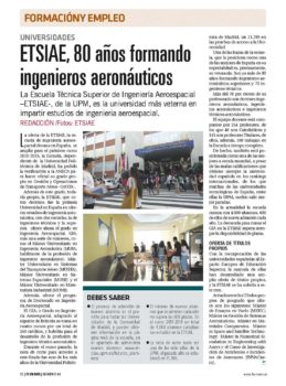 Tras 80 años de historia, la Escuela Técnica Superior de Ingeniería AeroEspacial  ofrecerá un nuevo título.