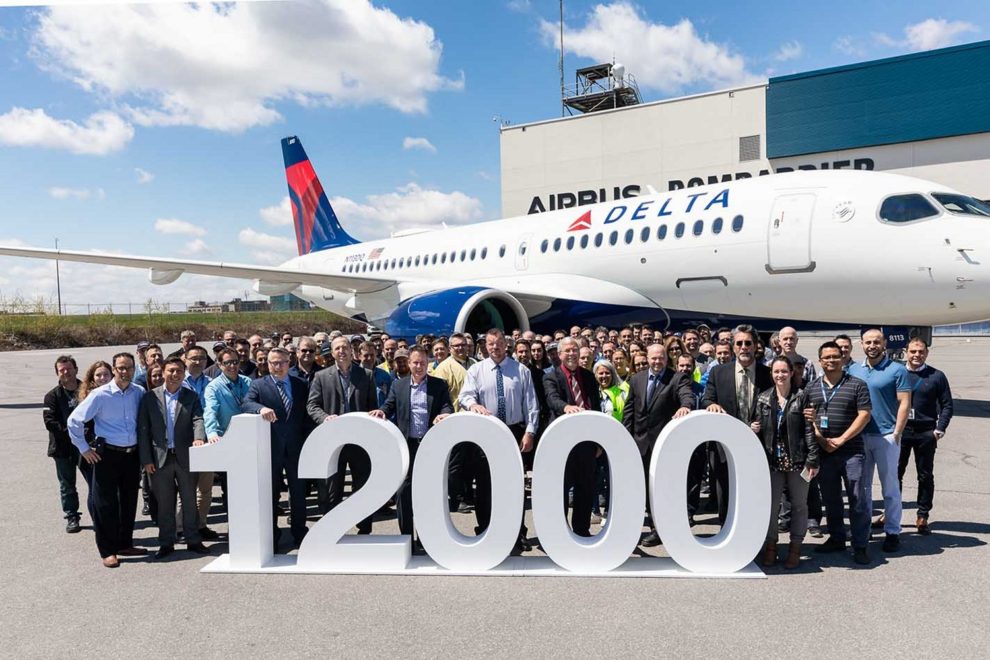 Entrega del Airbus número 12.000.º