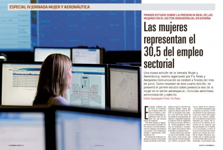 Fly News ha llevado a cabo una encuesta entre las empresas aeronáuticas y espaciales para conocer la realidad del empleo femenino en estos sectores en España.