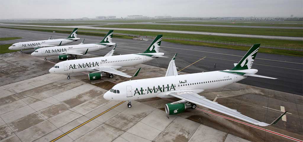 Primeros cuatro A320 con la nueva librea de Al Maha Airways