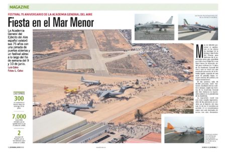 Más de 40.000 personas visitaron la exposición estática en la base aérea de San Javier  y 300.000 asistieron al festival de los 75 años de la AGA.