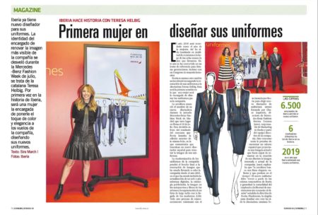 Aunque el diseño todavía debe refinarse, Iberia y Teresa Helbig presentaron los nuevos uniformes de Iberia.