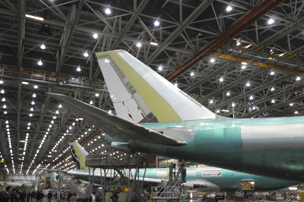 En la cadenade producción del B-747-8