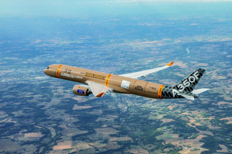 El primer vuelo del Airbus A350F duró 4 horas y 12 minutos.